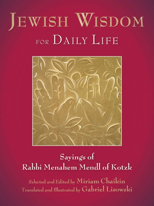 Cover image for Jewish Wisdom for Daily Life
